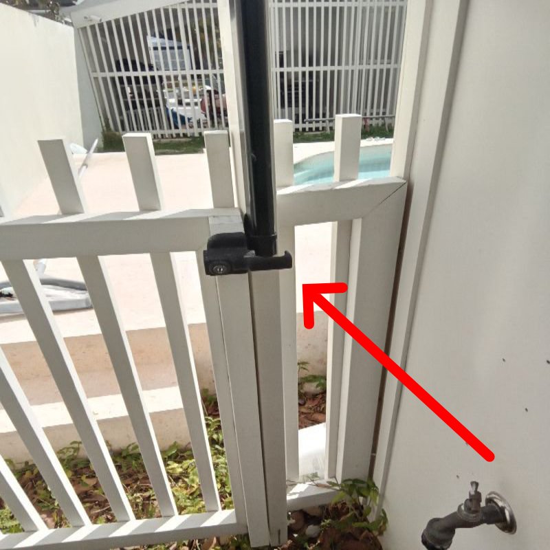 Unsafe Pool Gate Self Closing Mechanism Defect